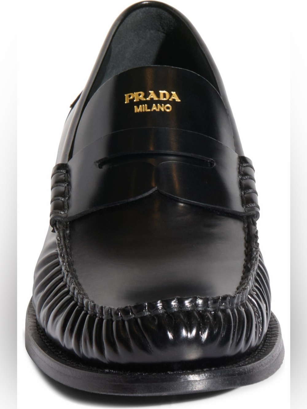 Authentic Prada Ruched Toe Penny Loafer in 38 EU - Picture 5 of 8